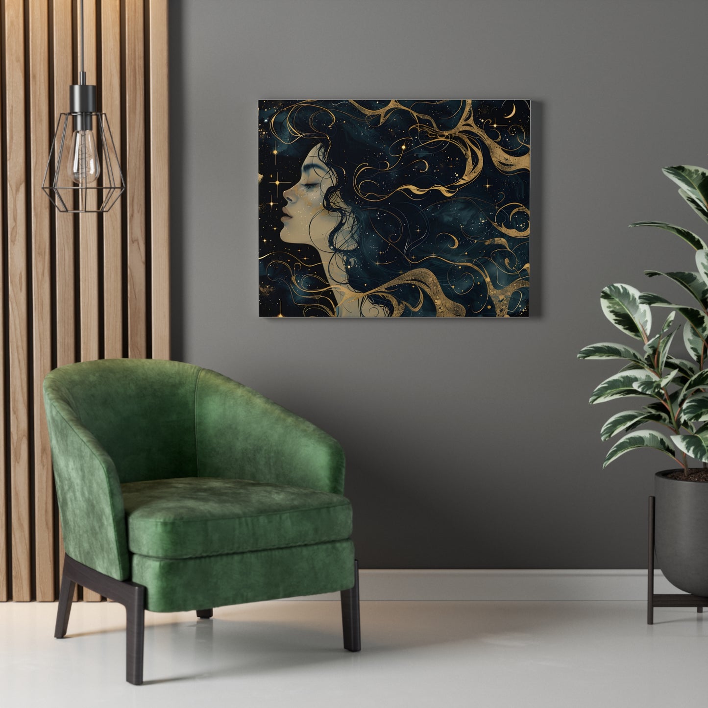 Elegant Cosmic Woman Canvas Art