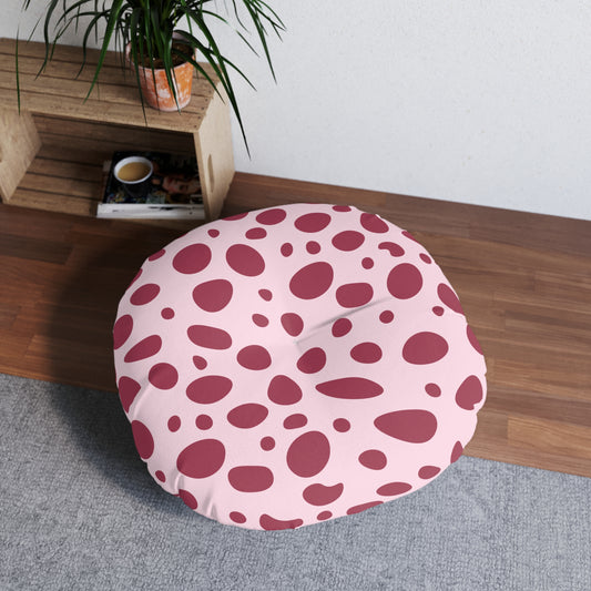 Pink Speckled Round Floor Pillow