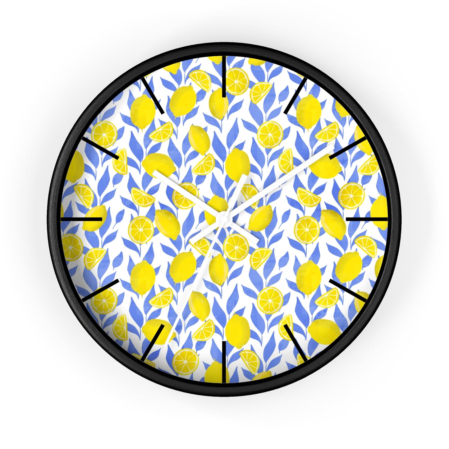 Lemon Print Wall Clock