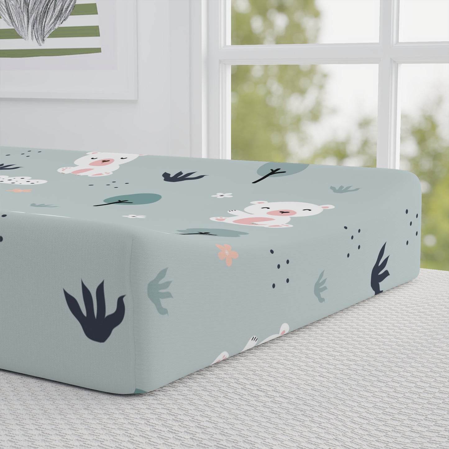 Whimsical Bear Baby Changing Pad Cover