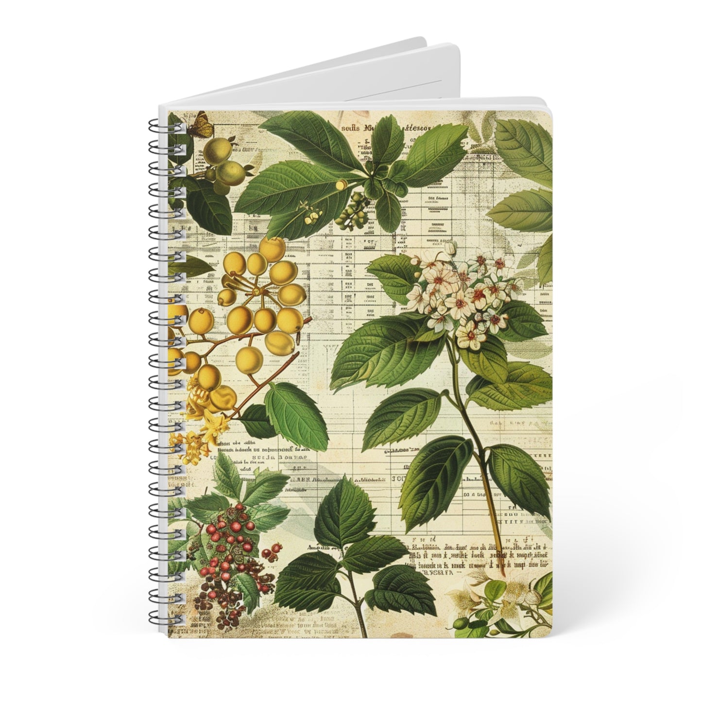 Botanical A5 Wirobound Notebook