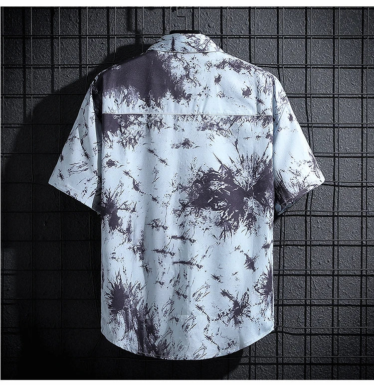 Men and Women's Short-Sleeved Printed Shirt, Casual Beach Clothes, Personality Thin Couple Tops, New