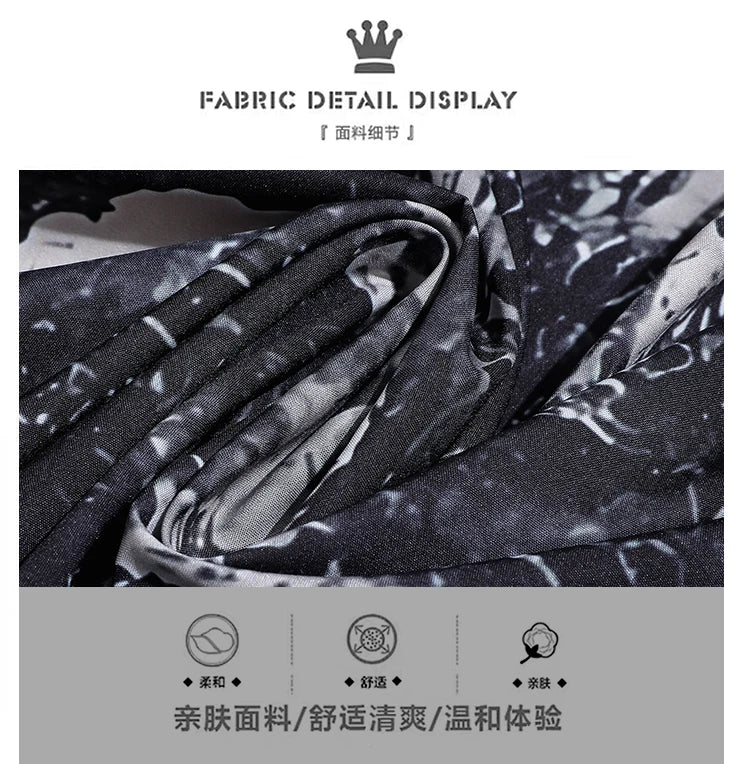 Men and Women's Short-Sleeved Printed Shirt, Casual Beach Clothes, Personality Thin Couple Tops, New