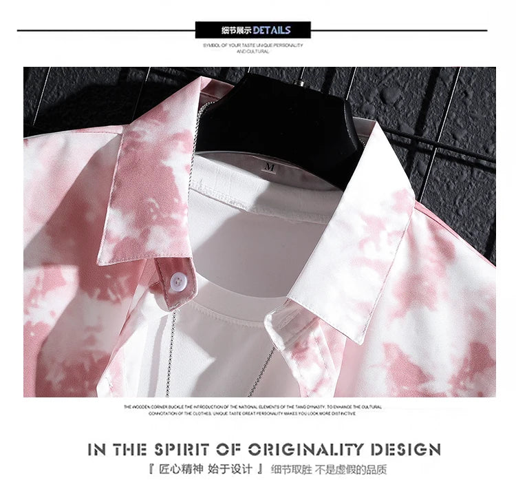 Men and Women's Short-Sleeved Printed Shirt, Casual Beach Clothes, Personality Thin Couple Tops, New