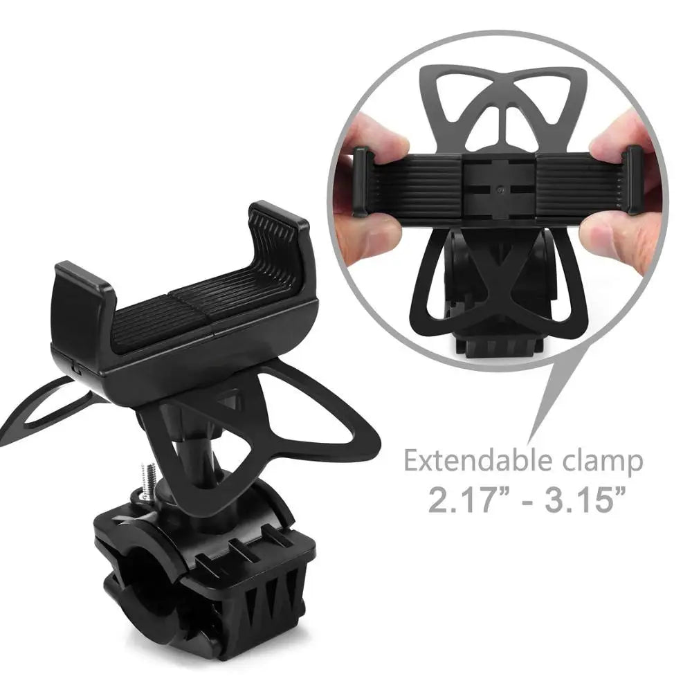 Universal Bike Bicycle Mobile Phone Holder Anti-Slip Motorcycle Handlebar Mount for iPhone 15 14 Samsung Huawei Xiaomi Redmi