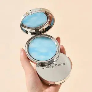 Two color powder, delicate, smooth, light, compact, natural, portable, makeup setting powder