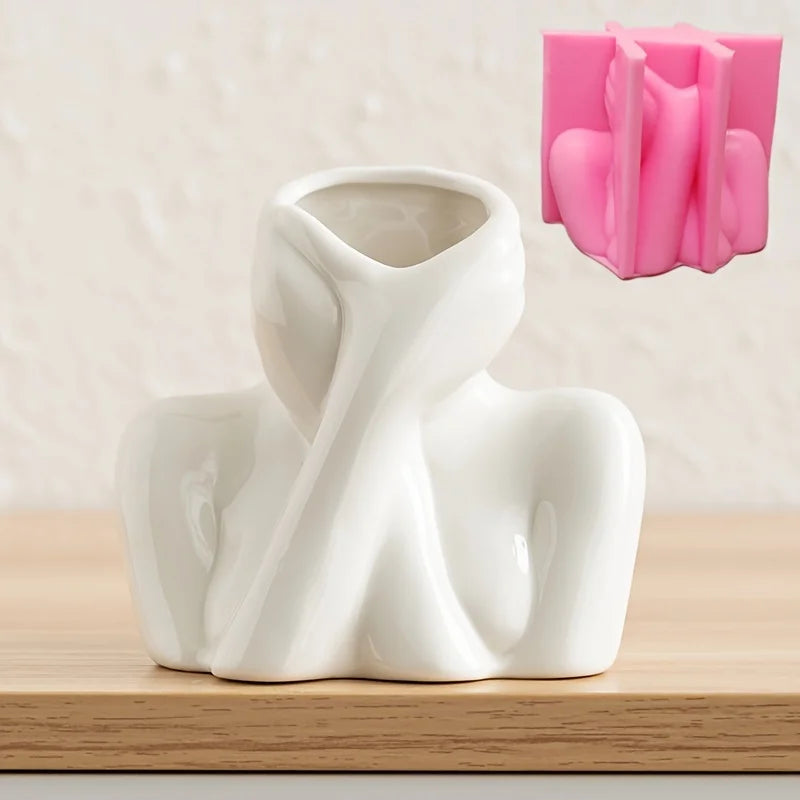 DIY Dance Cloth Shoes Shaped Vase Epoxy Resin Silicone Mold Ballet Foot Vase Concrete Cement Mold Home Decor Vase Gypsum Mold