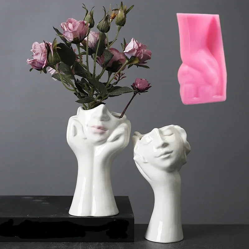 DIY Dance Cloth Shoes Shaped Vase Epoxy Resin Silicone Mold Ballet Foot Vase Concrete Cement Mold Home Decor Vase Gypsum Mold