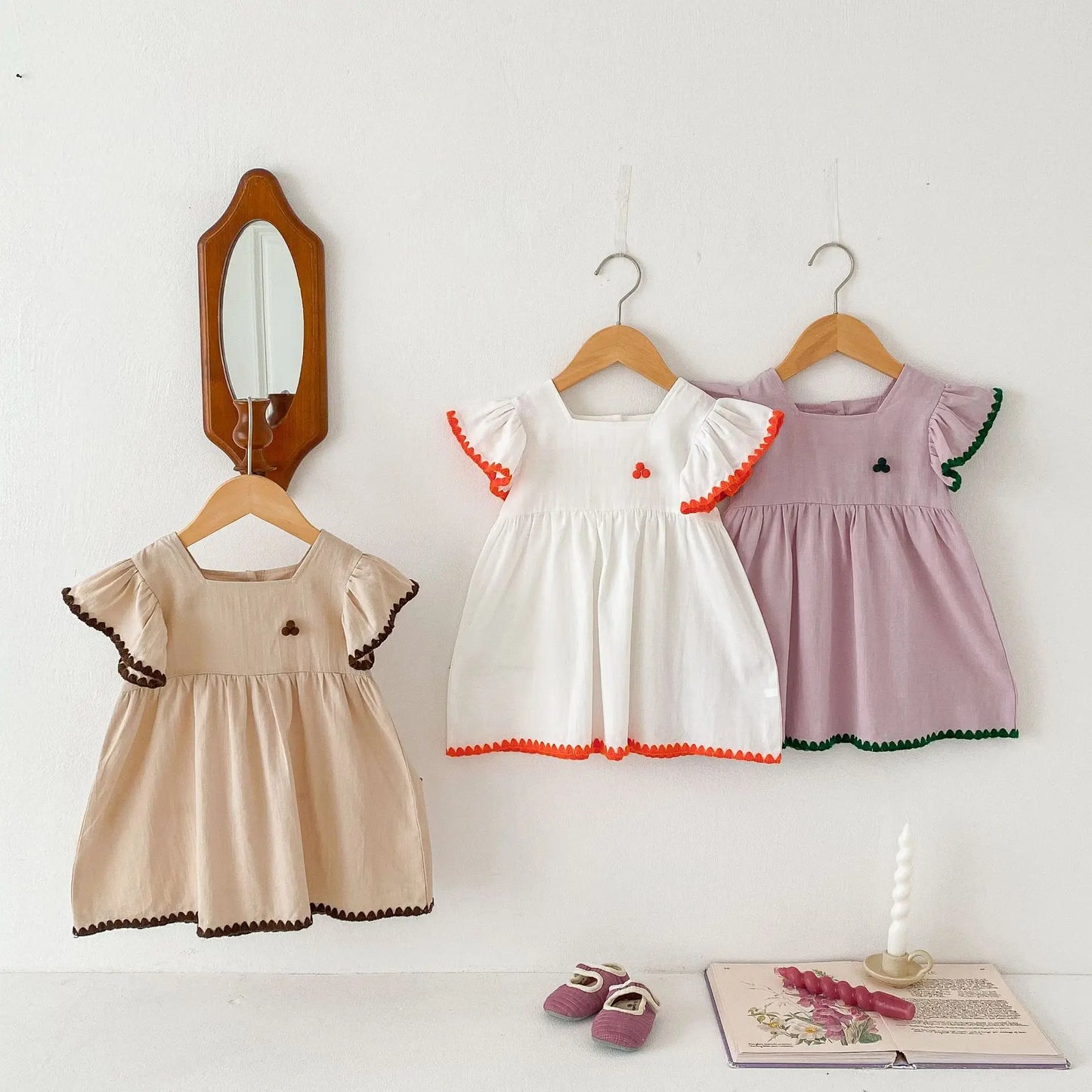 Summer Newborn Infant Baby Girls Romper Muslin Dresses Sister dress Rompers Kids Onepiece Fashion Baby Clothing