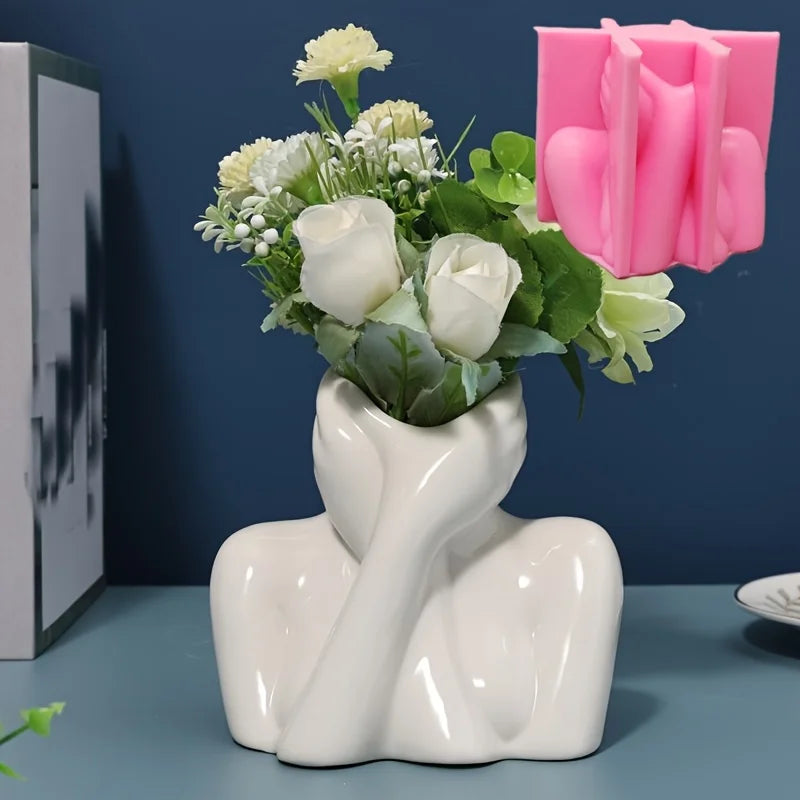 DIY Dance Cloth Shoes Shaped Vase Epoxy Resin Silicone Mold Ballet Foot Vase Concrete Cement Mold Home Decor Vase Gypsum Mold