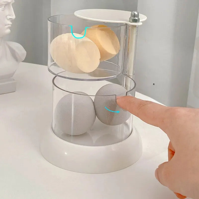 New 360 Degrees Rotatable Makeup Puff Storage BoxDust-proof Cotton Pads Swabs Holder Bathroom Nordic Cotton Pad Beauty Egg