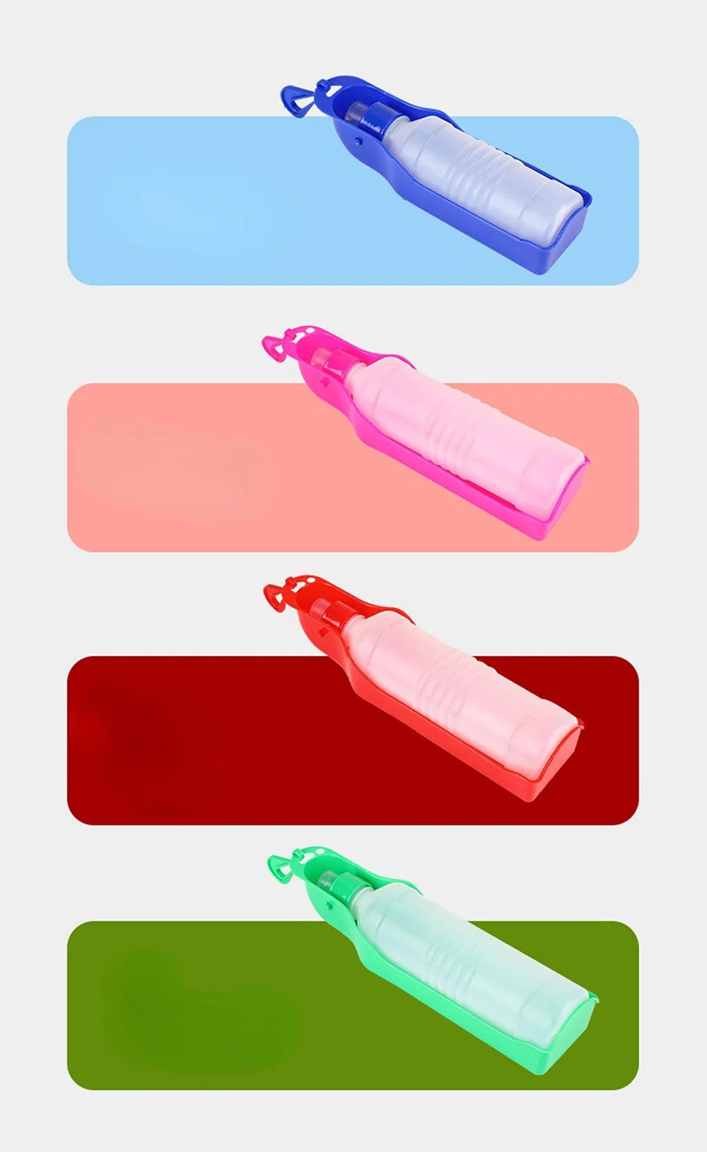 Outdoor Travel Dog Water Bottle for Walking Portable Dog Water Dispenser Pet Drink Cup with Rotatable Clamshell Sink 250ml 500ml