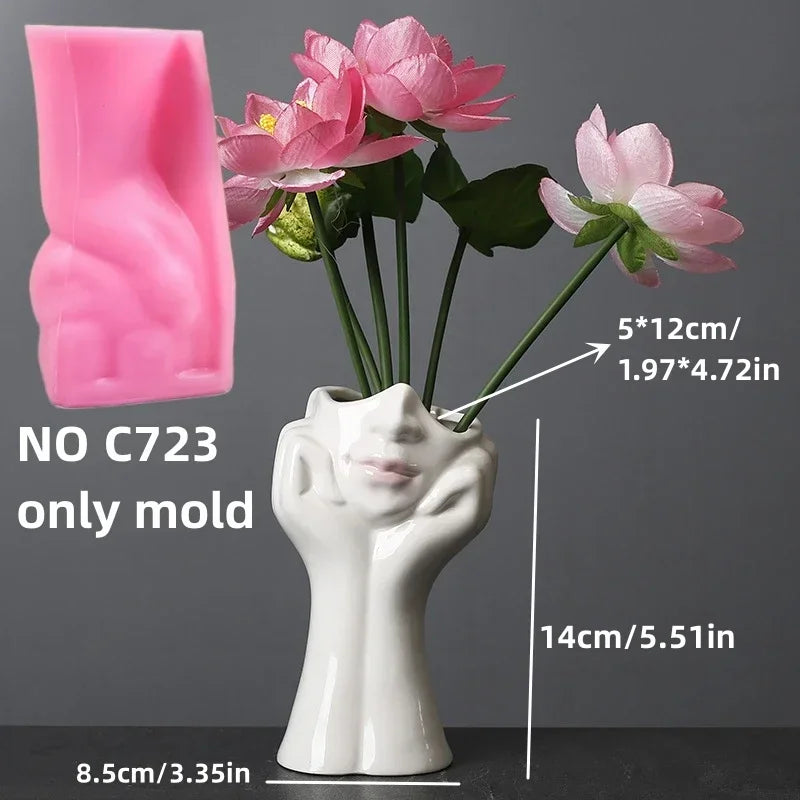 DIY Dance Cloth Shoes Shaped Vase Epoxy Resin Silicone Mold Ballet Foot Vase Concrete Cement Mold Home Decor Vase Gypsum Mold