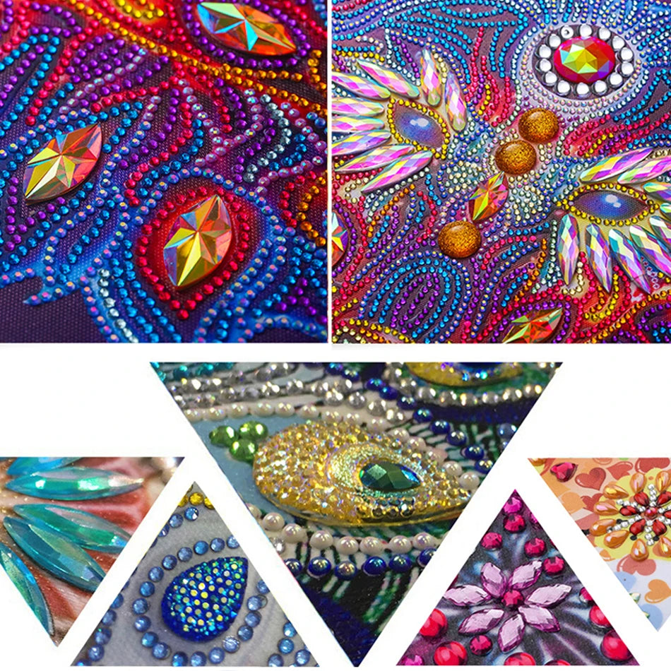 GATYZTORY DIY Mandala 5D Special Shape Diamond Art Kits for Beginners,Diamond Art Painting Kits for Home Wall Decoration Gift