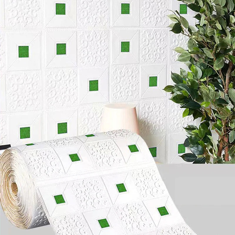 70cm*1m 3D Brick Pattern Wall Panels Wallpaper DIY Waterproof for Living Room Bedroom Kitchen Background Wall Decoration