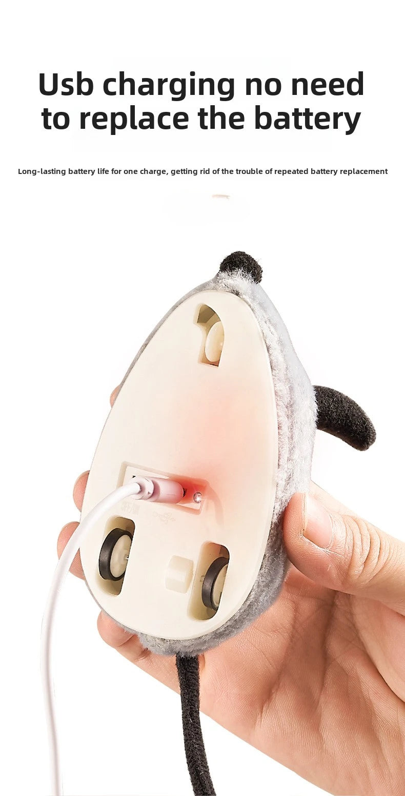 Automatic Sensing Moving Mouse Interactive Cat Toys Electronic Remote Squeaky Cat Toy For Kitten USB Rechargeable Pet Plush Toy