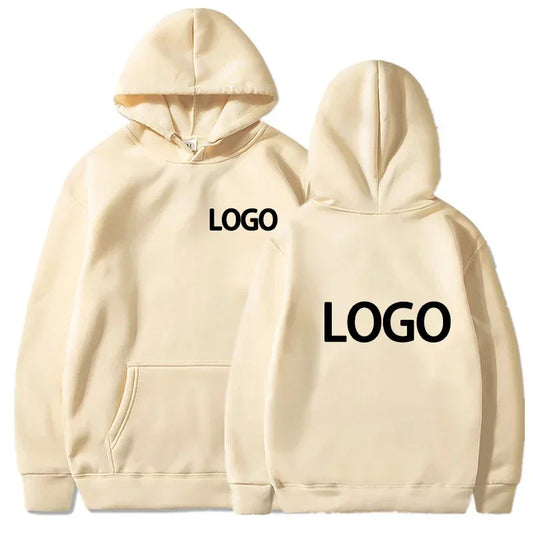 Men's and Women's Hooded Pullover, Customized Team Loose Casual Clothing,