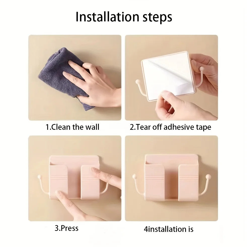 Wall Mounted Phone Holder, Suitable For Storing Phones During Showering And Charging