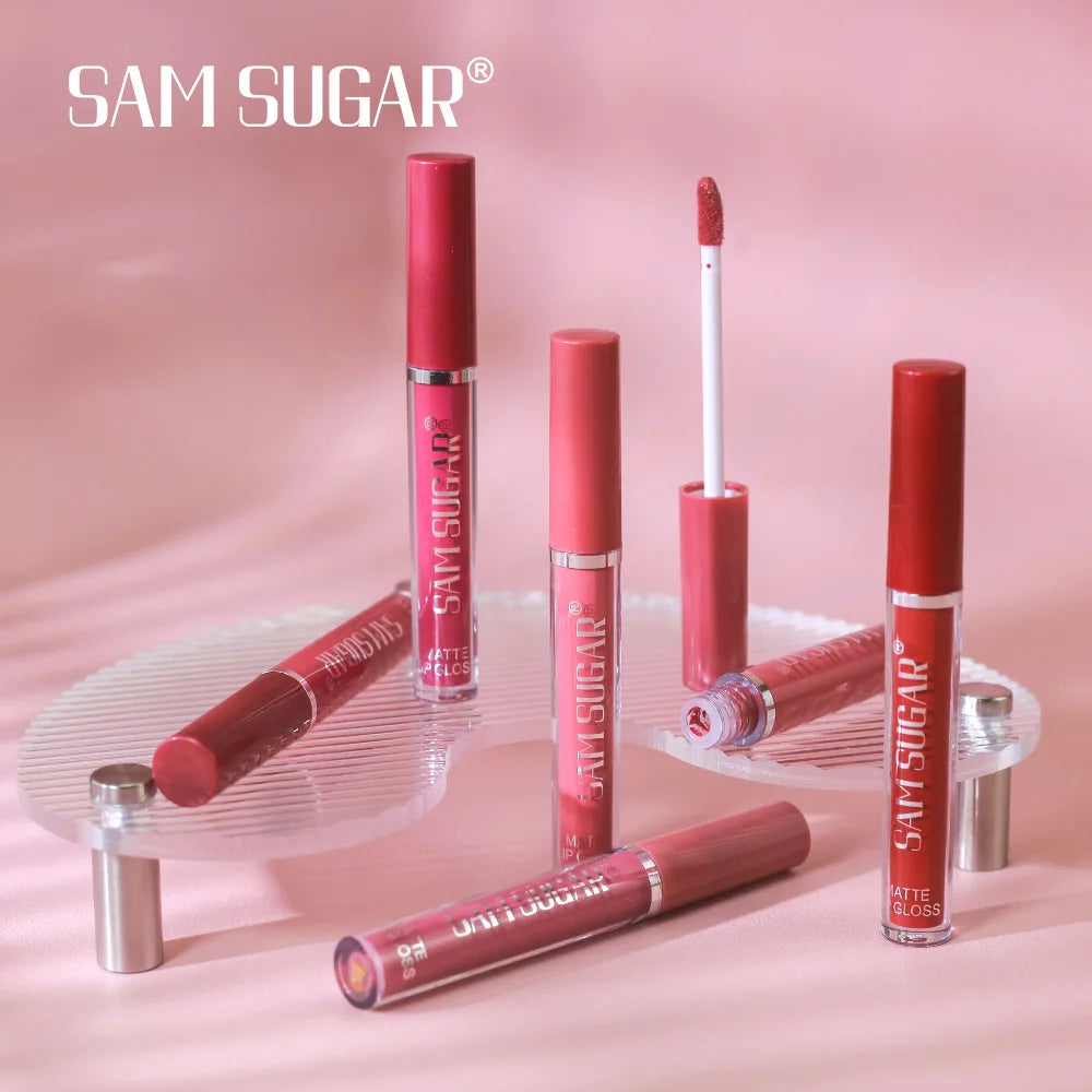 6 - Pack Matte Lip Gloss Set With Long - Lasting Color Rendering, Easy To Apply, Waterproof Lip Makeup Set