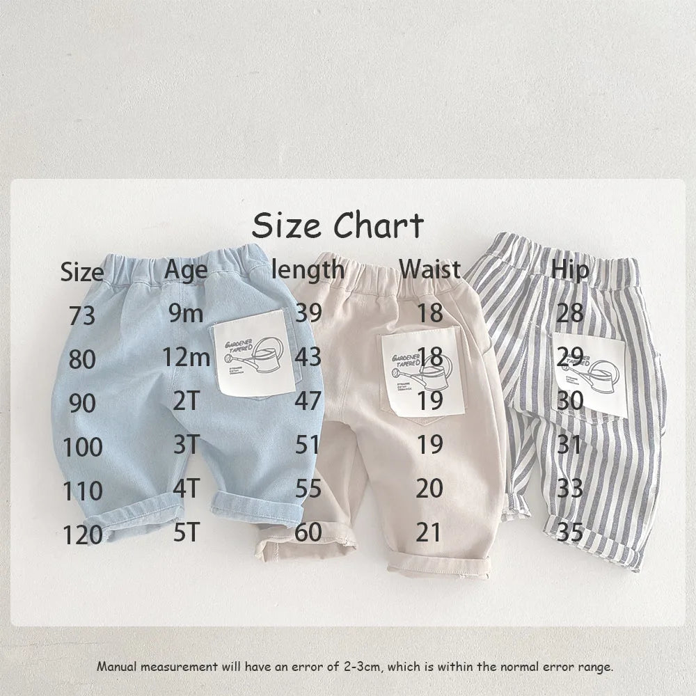 MILANCEL Solid Kids Pants for Boys and Girls Four Seasons Elastic Waist Casual Toddler Baby Trousers Clothes for 1-6 Years