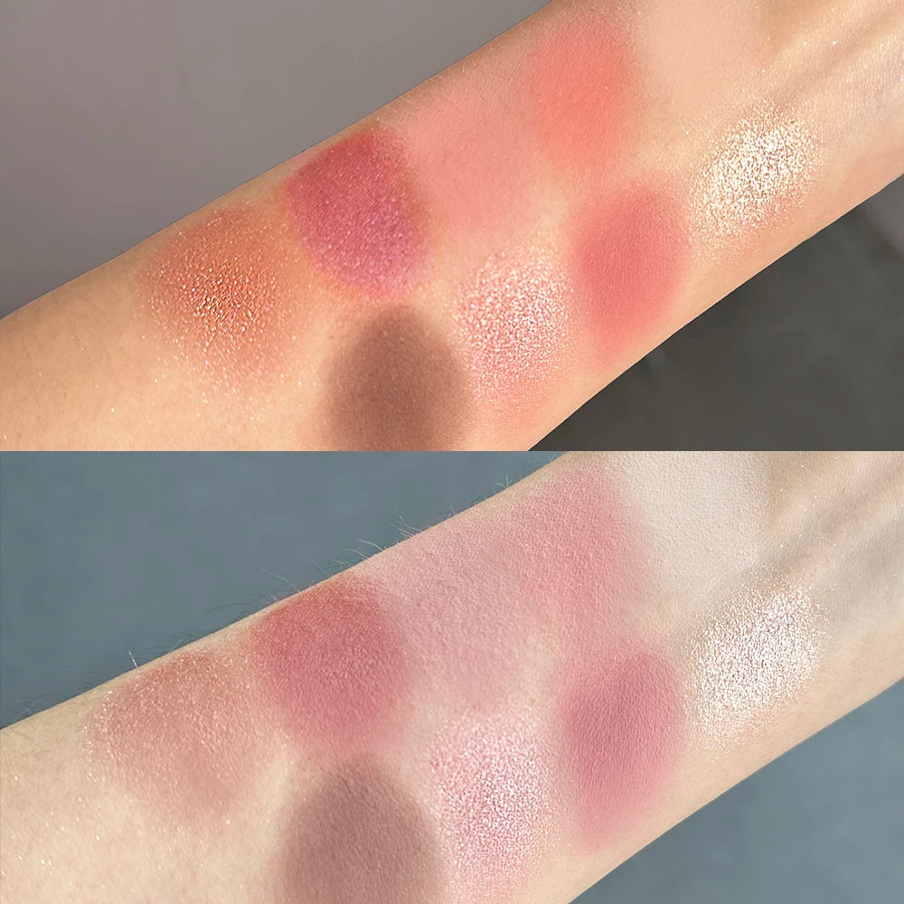 9 Colors Eyeshadow Palette Glitter Matte Pearl Nude Shimmer Waterproof Long Lasting Nine Palace Eyeshadow Eye Makeup