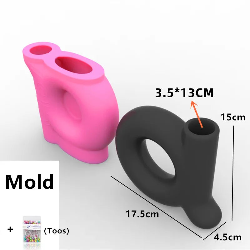 DIY Pebble Vase Resin Silicone Mold Stacking Geometry Pebble Vase Concrete Cement Gypsum Silicone Mold Home Decor