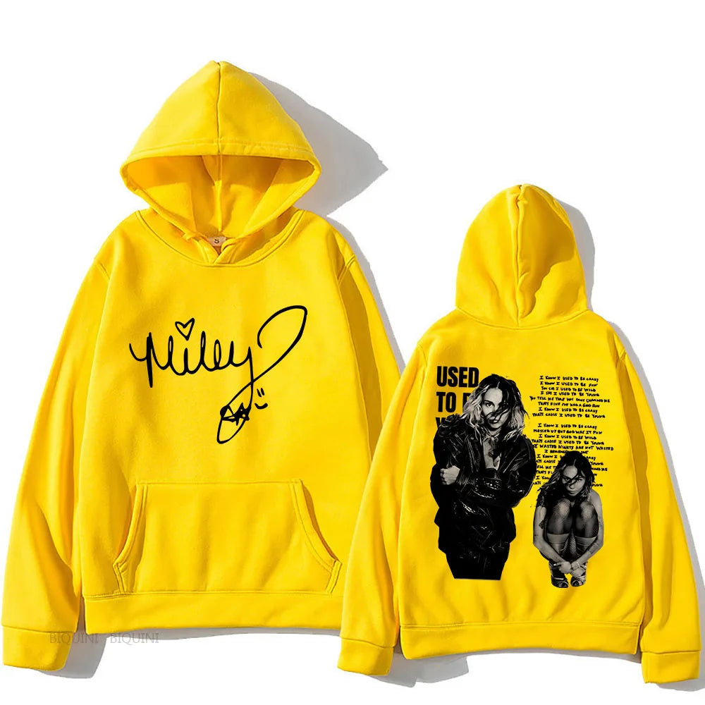 Miley Cyrus Hoodies Singer Casual Long Sleeve Men/Women Clothing Sudaderas Hip Hop Hoody