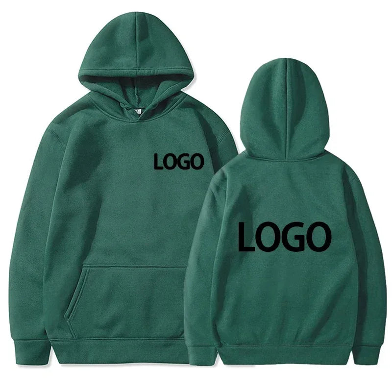 Men's and Women's Hooded Pullover, Customized Team Loose Casual Clothing,