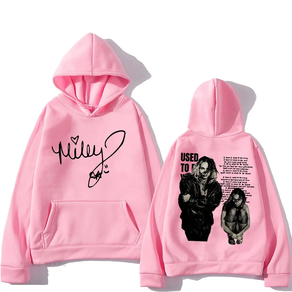 Miley Cyrus Hoodies Singer Casual Long Sleeve Men/Women Clothing Sudaderas Hip Hop Hoody