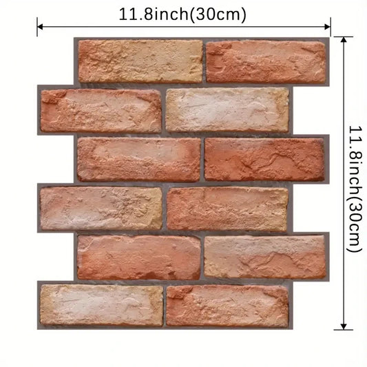 10/20pcs 3D Wall Tile Sticker, Brick Pattern Self-Adhesive Waterproof Moisture-Proof Ceiling Sticker,For Home Decorate