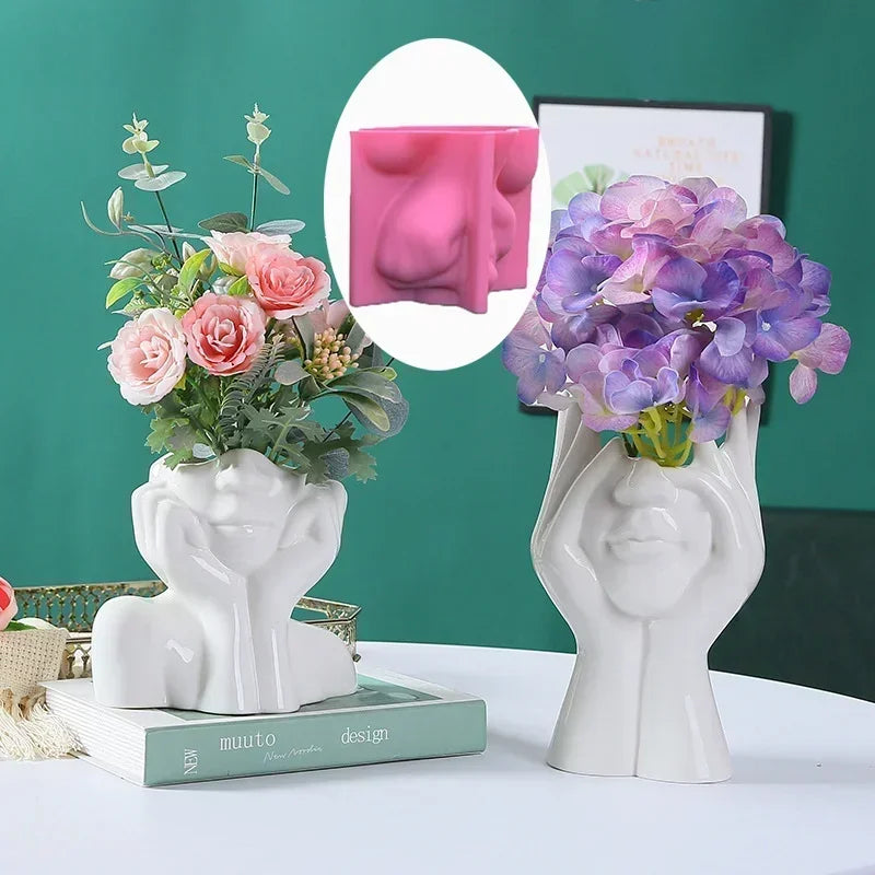 DIY Dance Cloth Shoes Shaped Vase Epoxy Resin Silicone Mold Ballet Foot Vase Concrete Cement Mold Home Decor Vase Gypsum Mold
