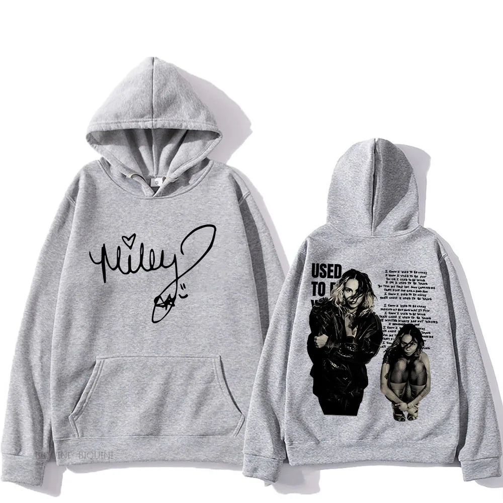 Miley Cyrus Hoodies Singer Casual Long Sleeve Men/Women Clothing Sudaderas Hip Hop Hoody