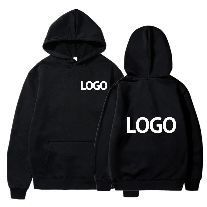 Men's and Women's Hooded Pullover, Customized Team Loose Casual Clothing,