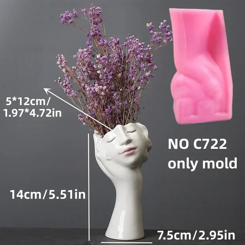 DIY Dance Cloth Shoes Shaped Vase Epoxy Resin Silicone Mold Ballet Foot Vase Concrete Cement Mold Home Decor Vase Gypsum Mold