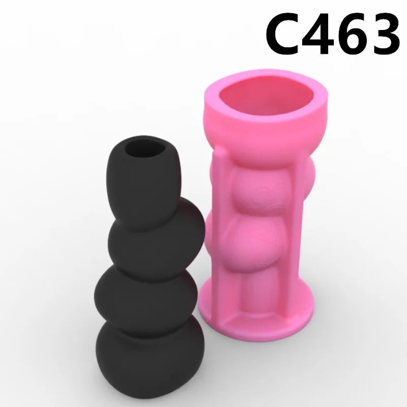 DIY Pebble Vase Resin Silicone Mold Stacking Geometry Pebble Vase Concrete Cement Gypsum Silicone Mold Home Decor