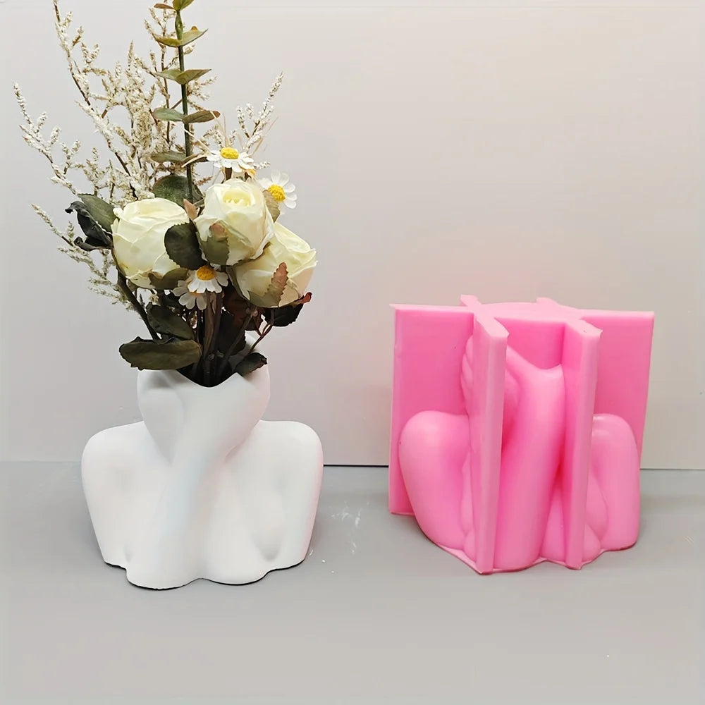 DIY Dance Cloth Shoes Shaped Vase Epoxy Resin Silicone Mold Ballet Foot Vase Concrete Cement Mold Home Decor Vase Gypsum Mold
