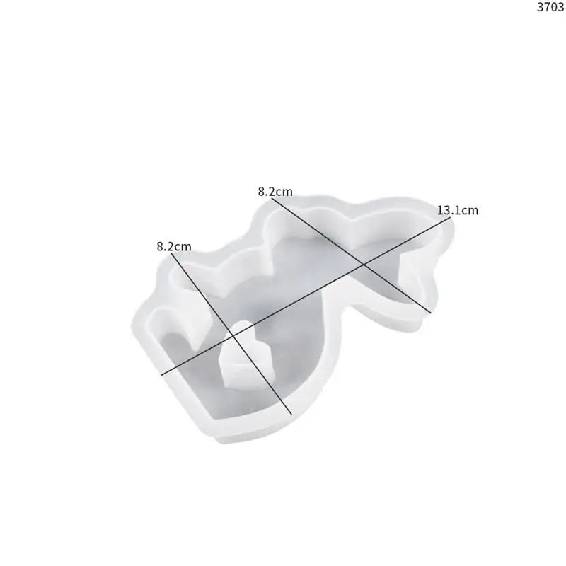 Cute Rabbit Candle Silicone Mold Gypsum Car Mounted Incense Expanding Gypsum Soap Mold Easter Bunny Aromatherapy Candle Mold