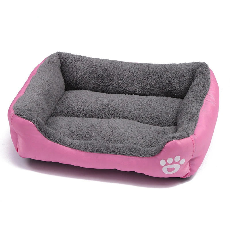 Large Dog Bed Square Plush Cat Nest Kennel All Season Washable Dog Sofa Waterproof Mattress Cat Bed for Medium Dogs Accessories
