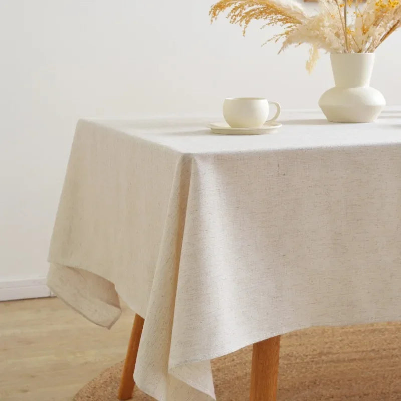 Cotton Linen Tassels Tablecloth for Wedding Home Party Dining Banquet Decoration Flax Fabric Table Cloth Luxurious Table Cover