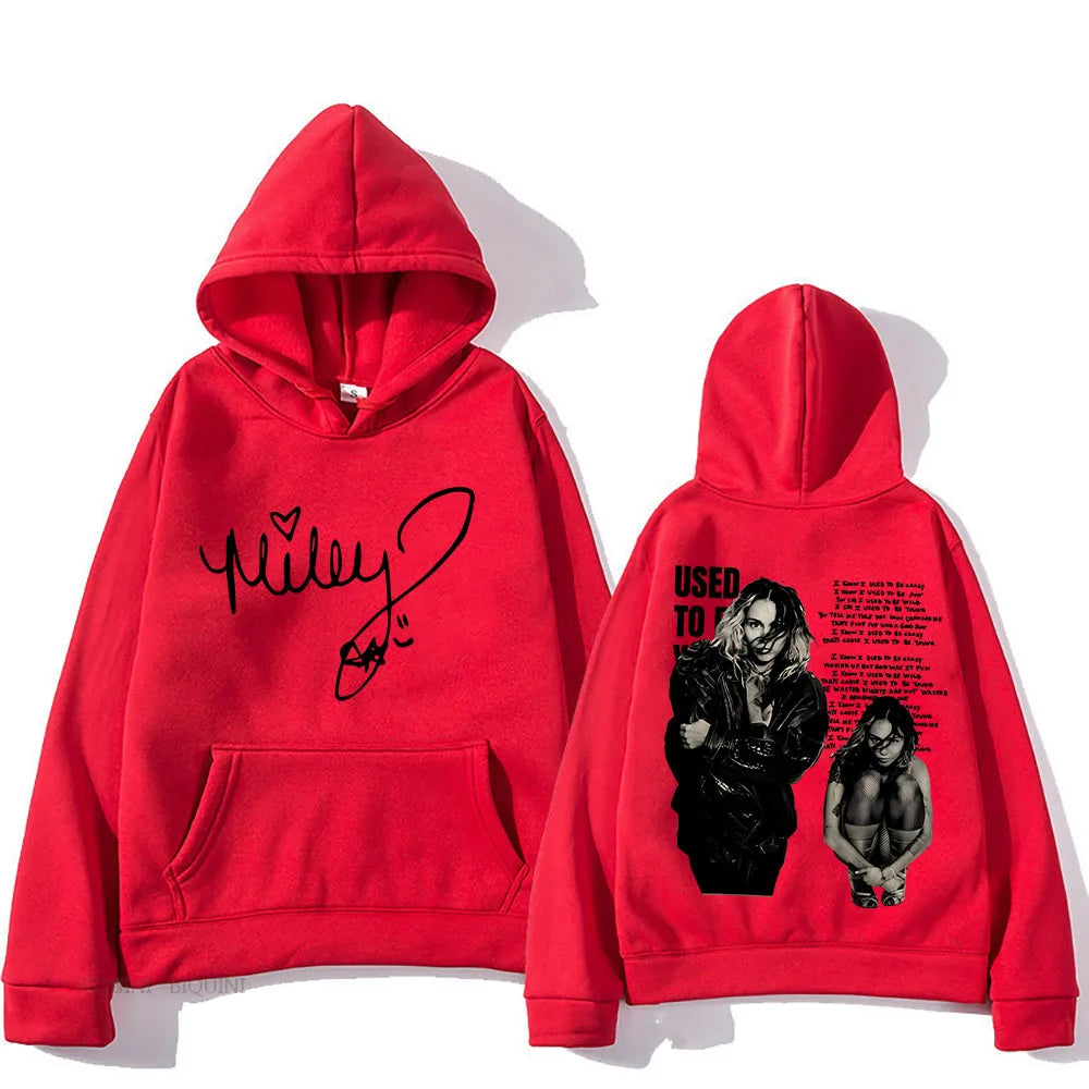 Miley Cyrus Hoodies Singer Casual Long Sleeve Men/Women Clothing Sudaderas Hip Hop Hoody