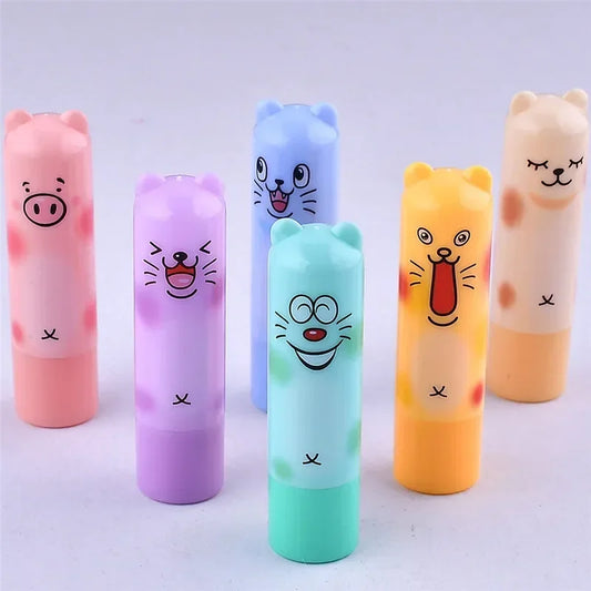 New Makeup Moisturizing Colourless Lip Balm Natural Plant Sphere Lip Gloss Fruit Embellish lipstick Cute smile face Makeup