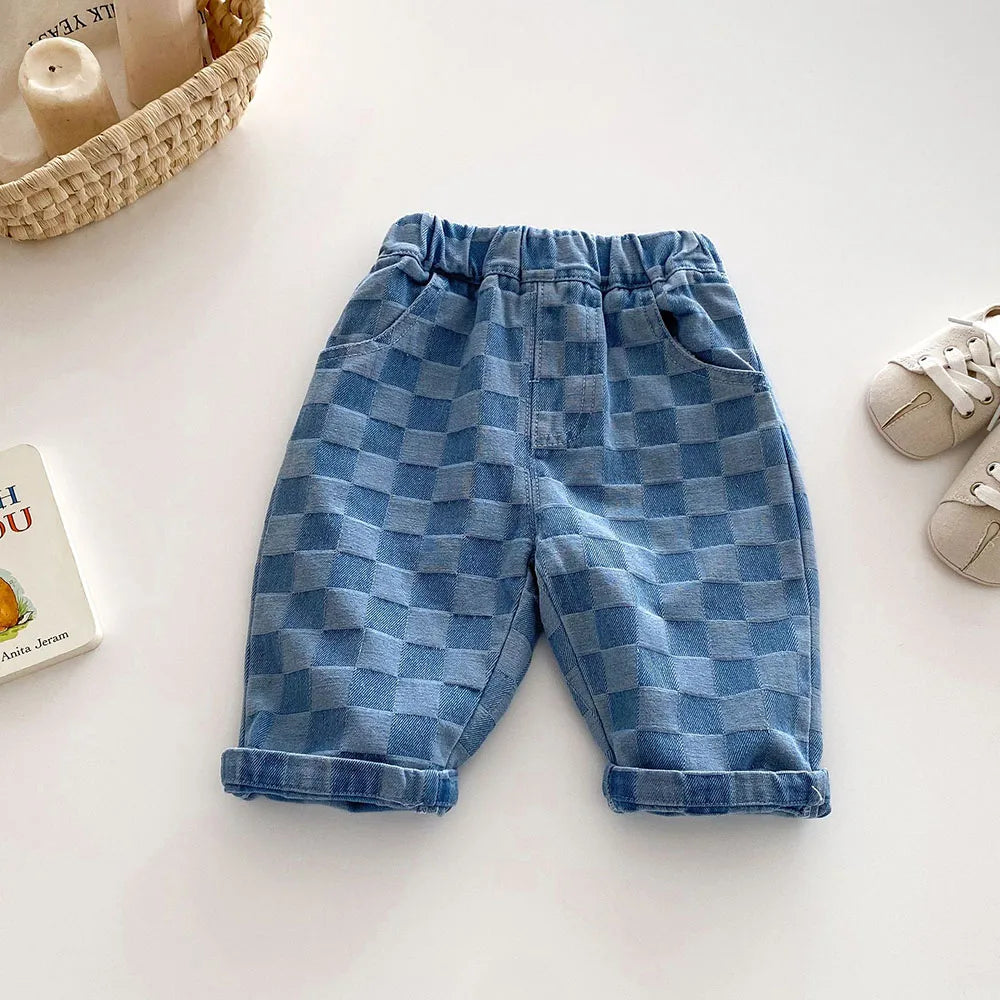 MILANCEL Solid Kids Pants for Boys and Girls Four Seasons Elastic Waist Casual Toddler Baby Trousers Clothes for 1-6 Years
