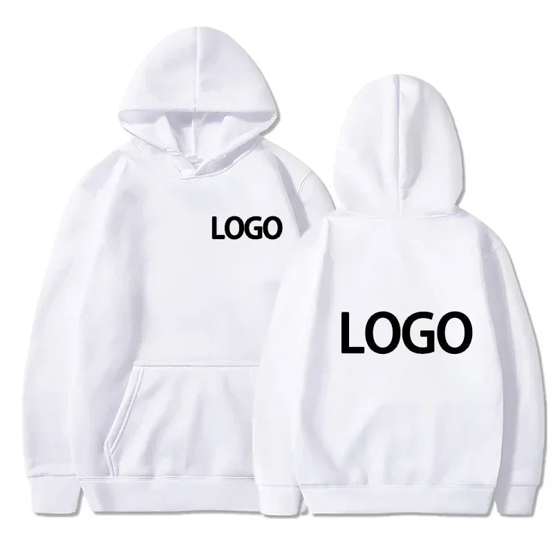 Men's and Women's Hooded Pullover, Customized Team Loose Casual Clothing,