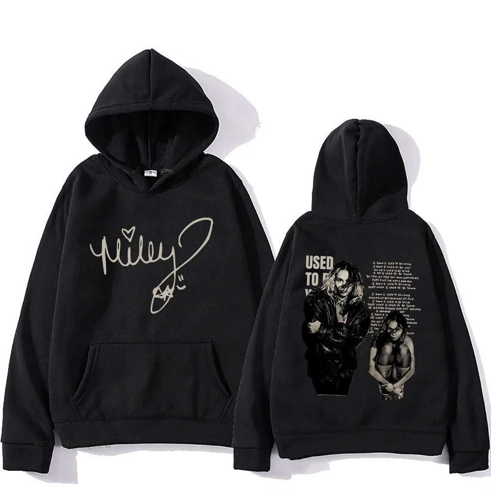Miley Cyrus Hoodies Singer Casual Long Sleeve Men/Women Clothing Sudaderas Hip Hop Hoody