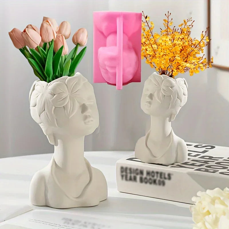DIY Dance Cloth Shoes Shaped Vase Epoxy Resin Silicone Mold Ballet Foot Vase Concrete Cement Mold Home Decor Vase Gypsum Mold