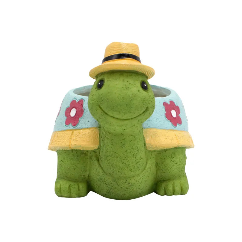 Cartoon Animal Succulent Flower Pot Cute Turtle Flowerpot Garden Planting Pot Desktop Home Decoration Ornaments Garden Planter