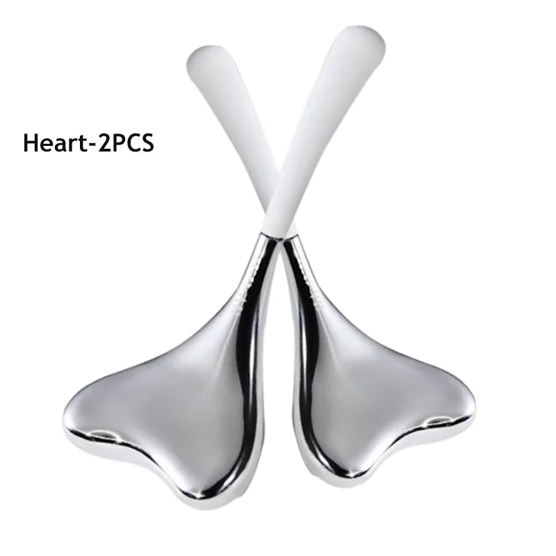 Unisex Stainless Steel Ice Globes – 2PCS Cryo Face Massagers for Skin Care, Puffiness & Relaxation Relief