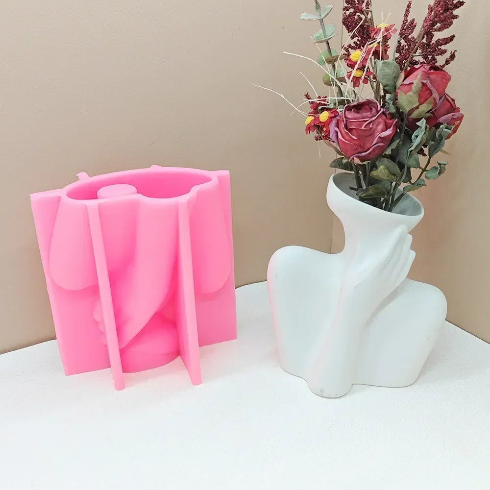 DIY Dance Cloth Shoes Shaped Vase Epoxy Resin Silicone Mold Ballet Foot Vase Concrete Cement Mold Home Decor Vase Gypsum Mold