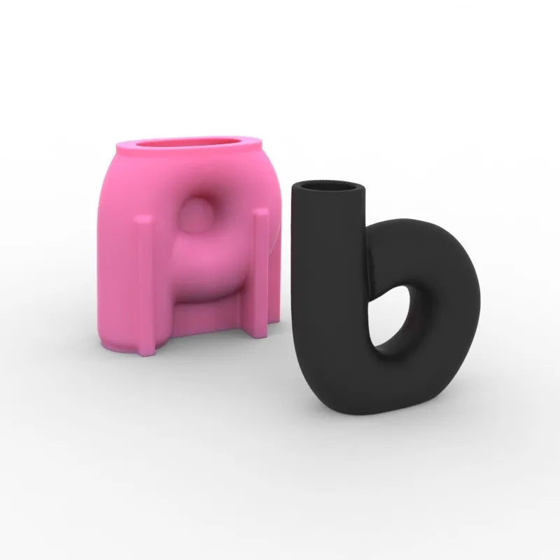 DIY Pebble Vase Resin Silicone Mold Stacking Geometry Pebble Vase Concrete Cement Gypsum Silicone Mold Home Decor