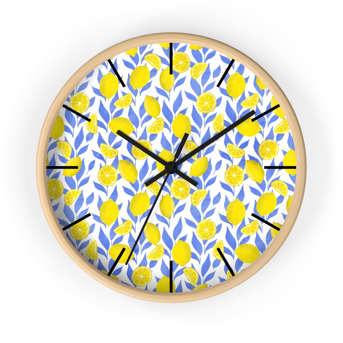 Lemon Print Wall Clock